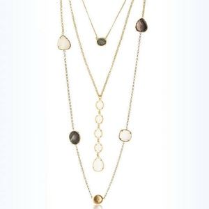 Andara Designs 2-Tone Mop Slice 3 Layer Necklace - image 1